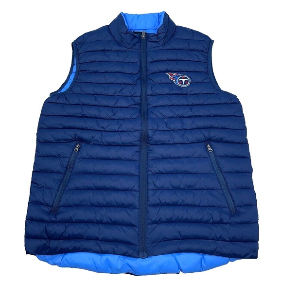 Tennessee Titans Other - Tennessee Titans‎ Puffer Jacket Vest Men Medium Blue Performance NFL Football